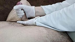 private nurse milks cum donation in clinic handjob