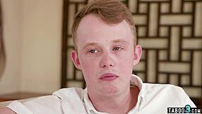 Petite teen babysitter Sera Ryder deepthroats boss's monster cock then licks his balls to release excess sperm