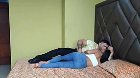 first time ever banging my hot latina girlfriend in the dorm with her muscular bodybuilder roommate watching