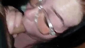 while hubby's gone i choke gag on big cock then creampie my slut pussy