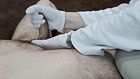 private nurse milks cum donation in clinic handjob