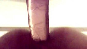 sun692 bends over as moon692 pegs his ass with huge dildo closeup