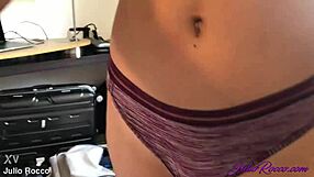 Blonde and brunette lesbians lick each other's wet pussies in a steamy hotel room!