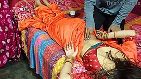 cute indian saree bhabhi anal fucked rough by devar after massage