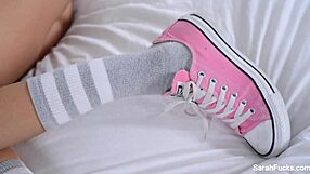 sarah jessie dives into a wild threesome pounding big tits and pussy with cumshots everywhere