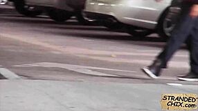 Hot Teen Babe Rides Cock for Hitchhiker Pickup Ride