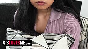 hot asian stepsis lets stepbro slide cock between huge natural tits 🔥🍆