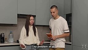 Asian Student Slut Spreads Legs for Rent Discount