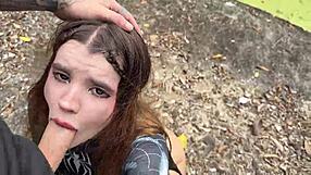 Alt Girl in Spider-Man Suit Fucked Every Hole Abandoned Building