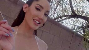 Craving my bikini curves as I deepthroat and ride this fat BBC dildo, Chloe Amour?