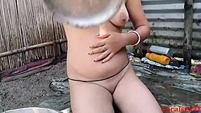 hey isn't this indian bathroom fuck with squirting wife just wild all around the ranch