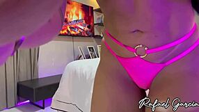 Sexy Brazilian girlfriend tests new panties masturbates juicy pussy on camera