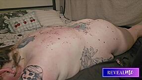 Curvy Babe's Tight Pussy Dripping in Hot Wax Massage Fetish