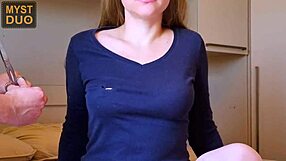 the blouse pressed my nipples tight so he fixed it with us duo