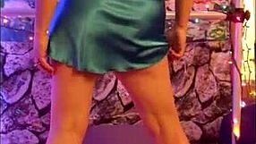 redhead hotwife steffi teases with big pussy lips dancing in panties pmv