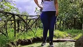 Busty Hottie in Tight Jeans Shows Off Curvy Ass