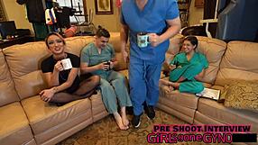 Channy Crossfire's Tanned Body Spreads for Anal Fingering and Striptease Backstage