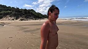 Cum walk beach after i suck and jerk big cock hard?