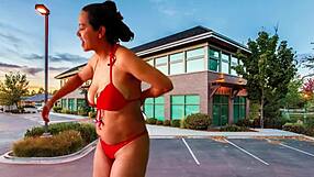 Stripping Tease Leads to Outdoor Parking Masturbation and Toy Play with Agarabas