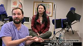 zoe lark spreads pussy wide before cum blast after her sloppy blowjob