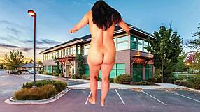 Stripping Tease Leads to Outdoor Parking Masturbation and Toy Play with Agarabas