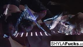 sexy shyla stylez smokes hot teasing her big tits and pussy fetish style