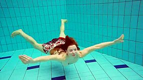 yo marketa, that hairy pussy looks tight underwater at the pool