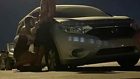 Pregnant slut bent over for public anal doggystyle cumshot moaning loud