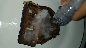 Blowbang bukkake cum feast on food draws you in