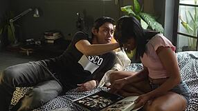 My ebony sister-in-law's pink pussy loves my rough facefuck so much