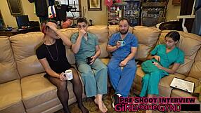 Channy Crossfire's Tanned Body Spreads for Anal Fingering and Striptease Backstage