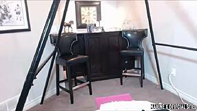 Maxine X Dildo-Fucks Chubby Asian Pussy in College Uniform Socks!