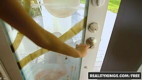 check out this sexy ebony babe's curvy spots at the party