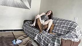 Blonde brazilian big tits babe bares pussy rides bbc creampie multiple times