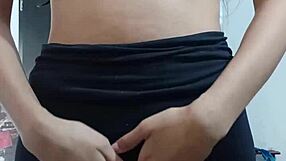 this innocent latina teen's perfect curvy tits shine on spy cam