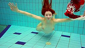 yo marketa, that hairy pussy looks tight underwater at the pool