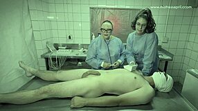 dominatrix mistress april medically torments patients penis in hospital electro bdsm