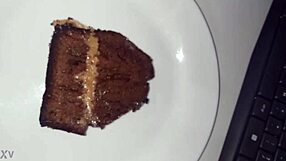 Blowbang bukkake cum feast on food draws you in