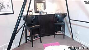 Maxine X Dildo-Fucks Chubby Asian Pussy in College Uniform Socks!