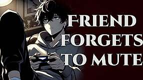 your gaming partner's unmuted moans reveal her secret masturbation