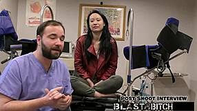 zoe lark spreads pussy wide before cum blast after her sloppy blowjob