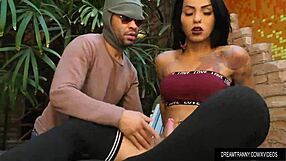 nicolly pantoja traps peeping tom with her shemale cock craving his mouth