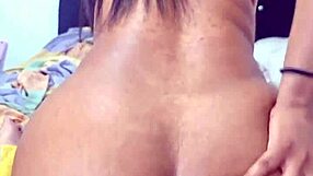 watch this big ass latina teen gape her asshole bent over on huge cock