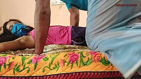 at the ranch wedding, horny indian wife grinds and fingers her pussy to excite husband