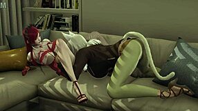 Hilda and Ghislaine's Futa Lesbian Cumshot Lick Fest Explodes!