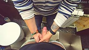 stranger fills my panties with cum again in restaurant toilet kinky