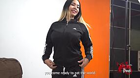 big titted venezolana slut rides cock shows huge tits pussy casting