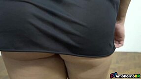 Mom's big ass bent over for stepdad's rough anal pounding!