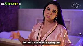 lucky married taxi driver watches famous adult influencer strip naked in his cab