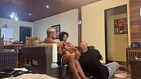 sexy latina tattooed stepdaughter fucked by three guys surprise